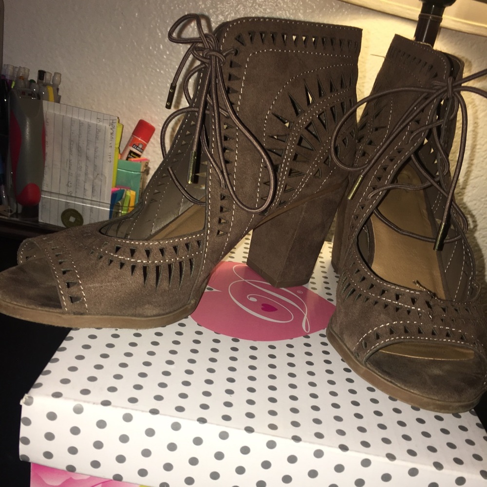 Suede Brown Heels
